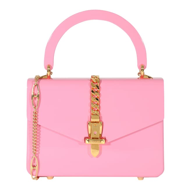 Gucci Gucci Sylvie 1969 Plexiglas Mini Top Handle Bag In Pink