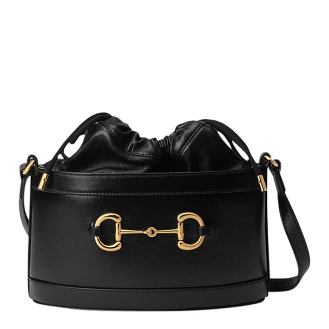 Gucci Gucci 1955 Horsebit Black Leather Bucket Bag