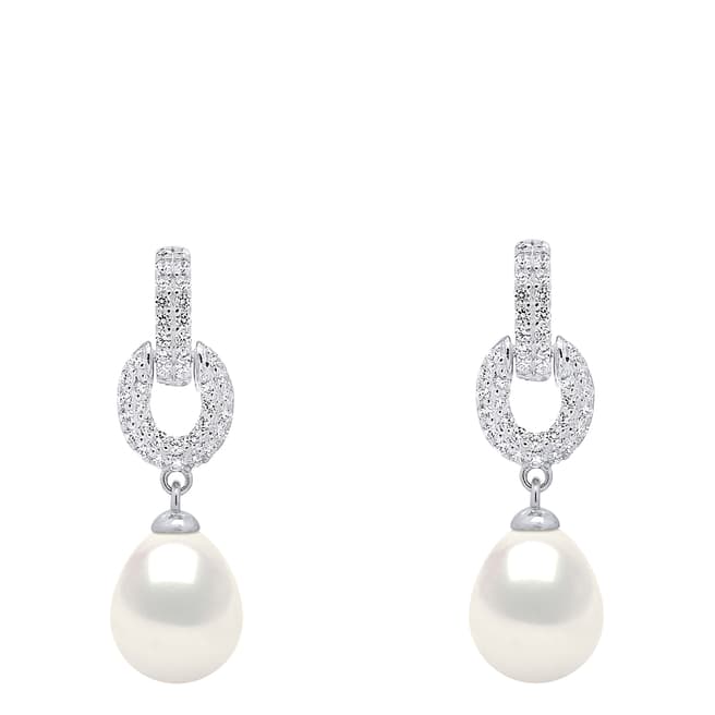 Ateliers Saint Germain Hanging Earrings Real Cultured Freshwater Pearls Pear 8-9 mm