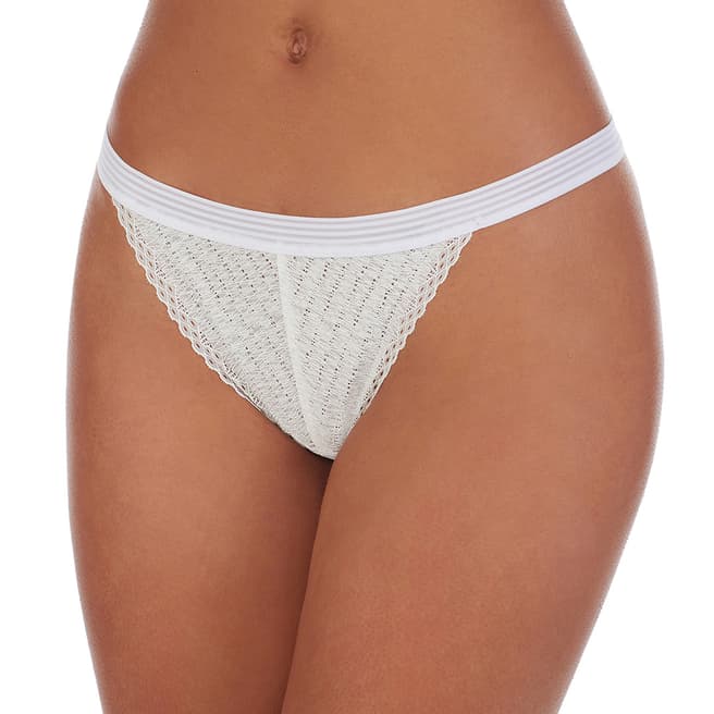 DKNY White Lace Thong