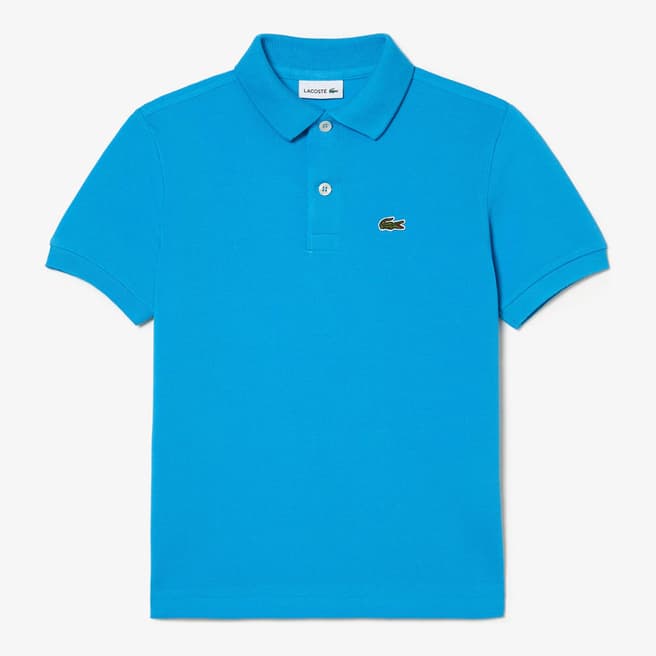 Lacoste Teen's Blue Short Sleeve Cotton Polo Shirt