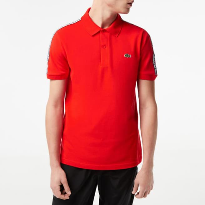 Lacoste Red Cotton Polo Shirt