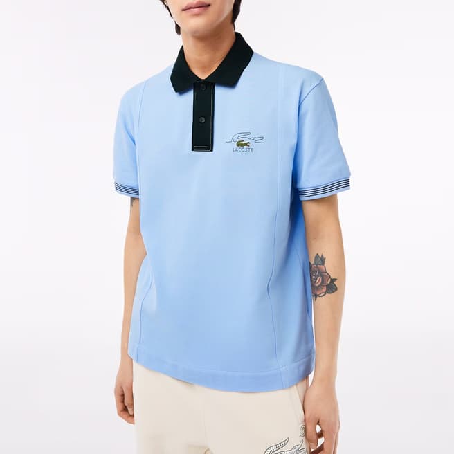 Lacoste Blue/Navy Cotton Polo Shirt