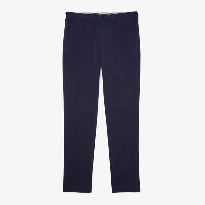 Lacoste Navy Cotton Blend Chinos