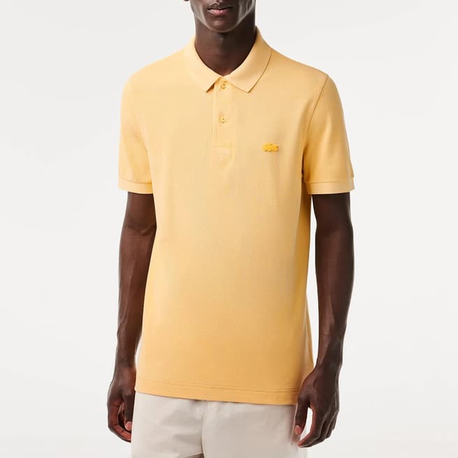 Lacoste Pastel Yellow Cotton Polo Shirt