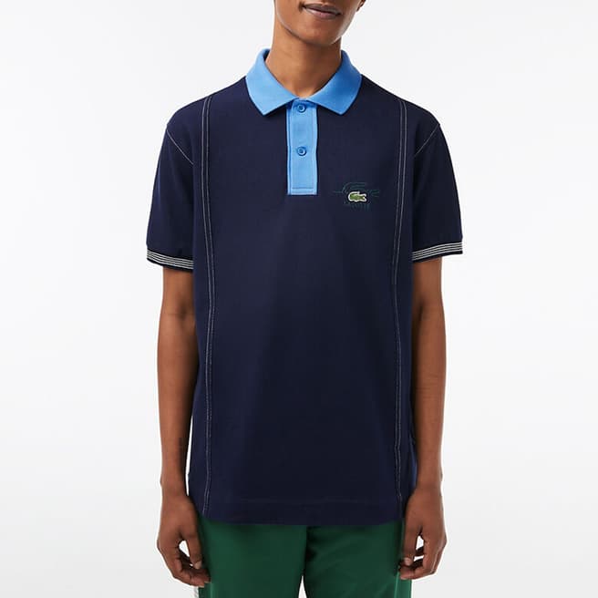 Lacoste Navy/Blue Cotton Polo Shirt