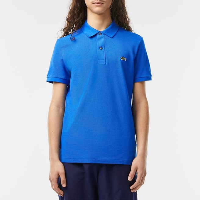 Lacoste Blue Cotton Polo Shirt