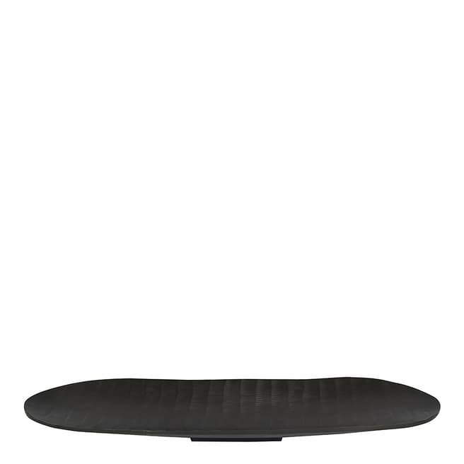 The Libra Company Iconic Ripples Elliptical Platter, Graphite 60cm