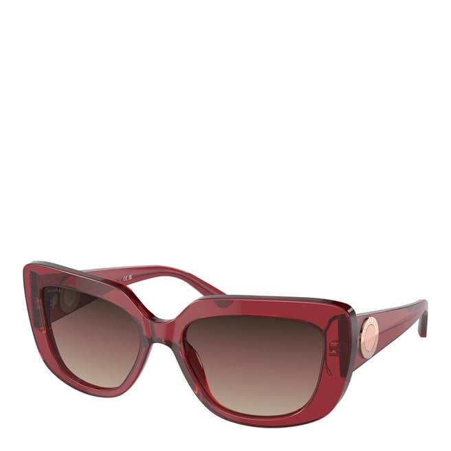 Bvlgari Womens Bvlgari Red Sunglasses 55mm