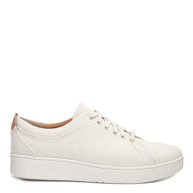 FitFlop Cream Rally Canvas Trainers