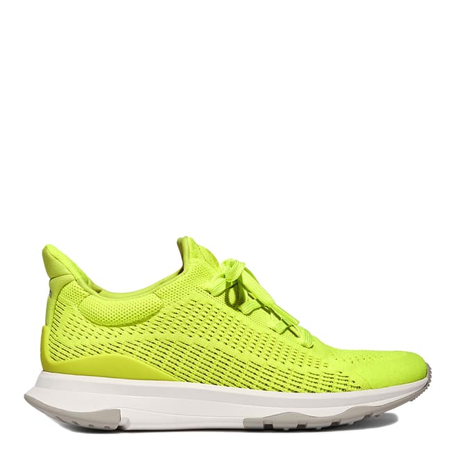 FitFlop Yellow Neon Vitamin FFX Knit Sports Trainers