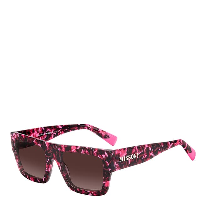Missoni Fuchsia Havana Pink Flat Top Sunglasses
