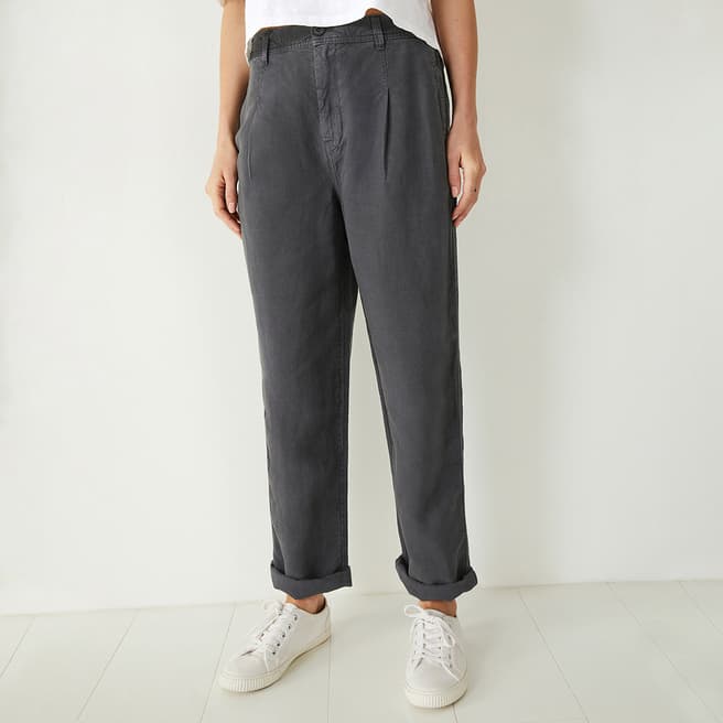 hush Charcoal Robin Relaxed Linen Blend Chinos 