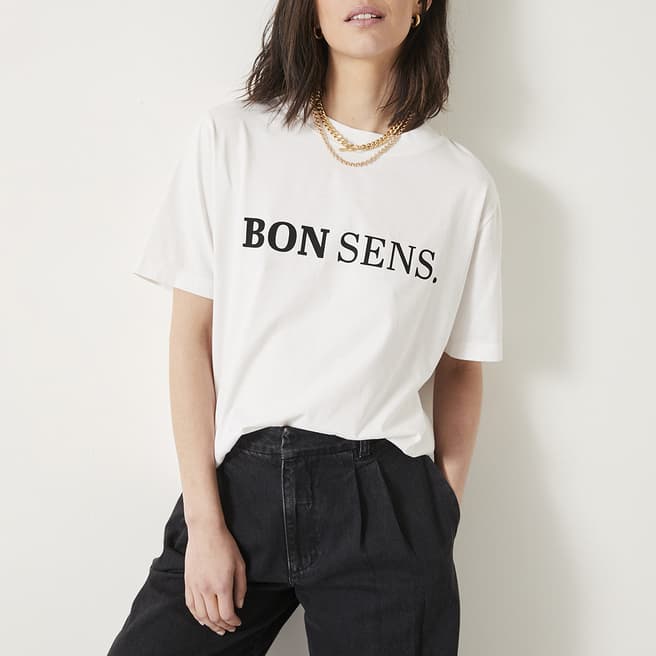 hush White Bon Sens Graphic T-Shirt 