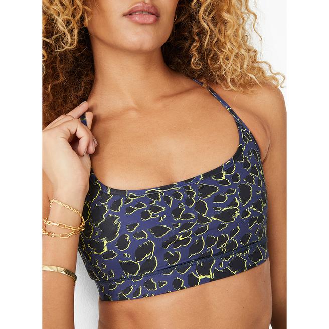 hush Navy Alfa Printed Sports Bra