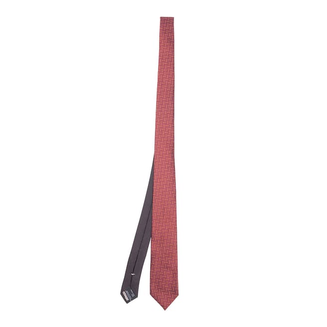 Missoni Red Chevron Woven Silk Tie