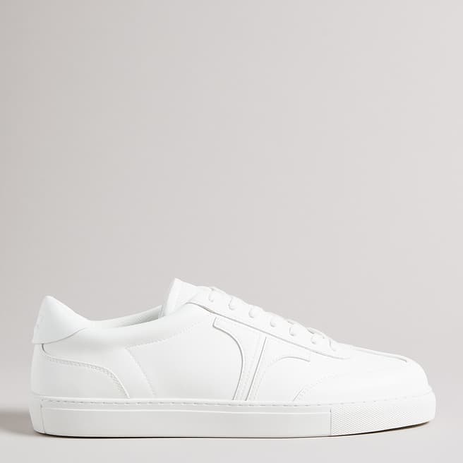Ted Baker White Leather Robbert Retro Trainers