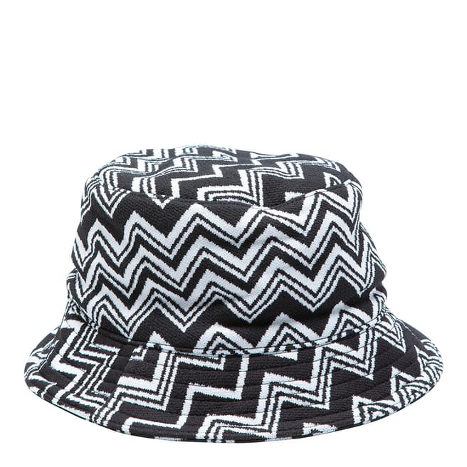 Missoni Black Zig Zag Jersey Bucket Hat