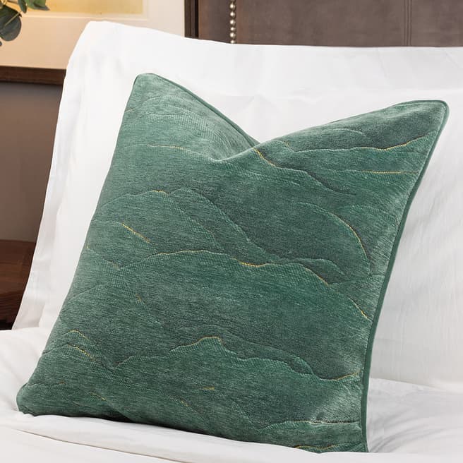Paoletti Stratus Cushion, 45x45cm, Jade
