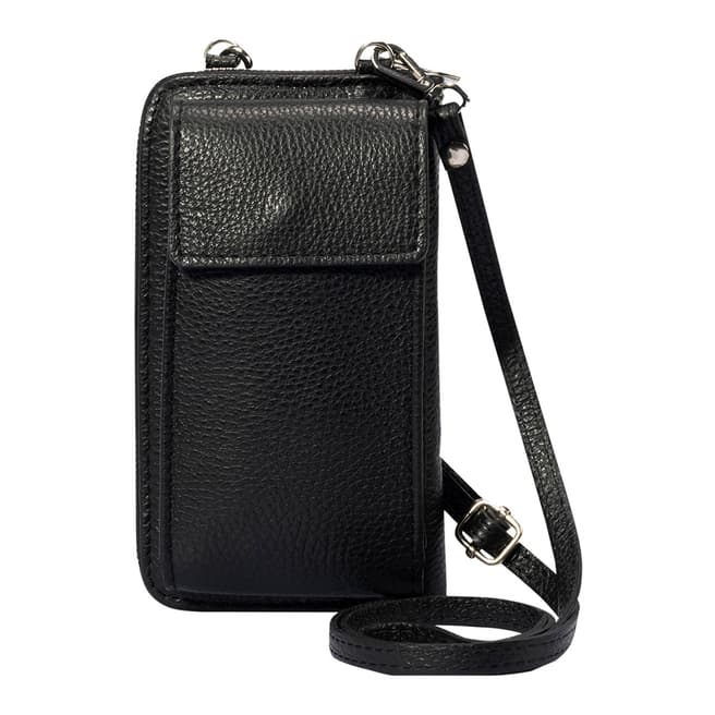 Massimo Castelli Black Leather Crossbody Bag