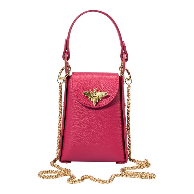 Massimo Castelli Pink Leather Crossbody Bag