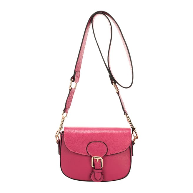 Massimo Castelli Pink Leather Crossbody Bag