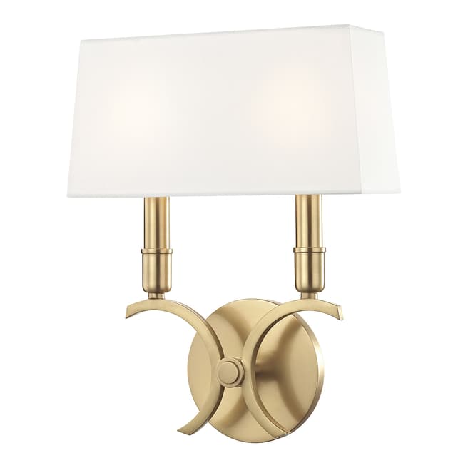 Hudson Valley Gwen 2 Light Small Wall Sconce, Gold