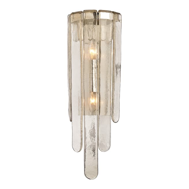 Hudson Valley Fenwater Glass Wall Light, Polished Nickel