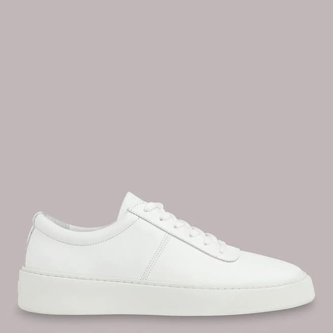 WHISTLES White Kalie Deep Sole Leather Trainers