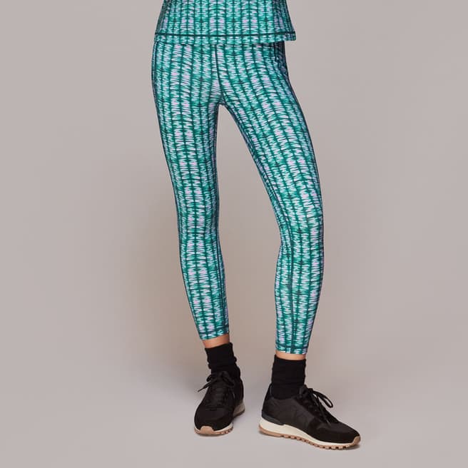 WHISTLES Blue Abstract Wave Layered Leggings