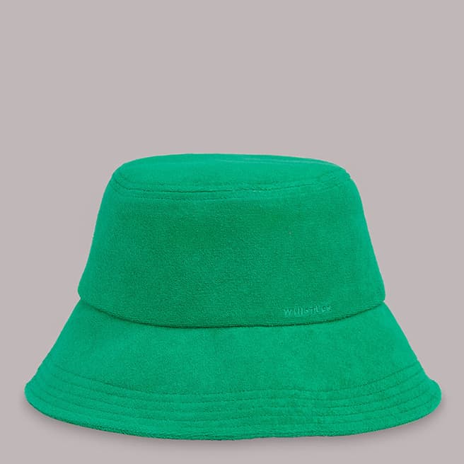 WHISTLES Green Towelling Bucket Hat
