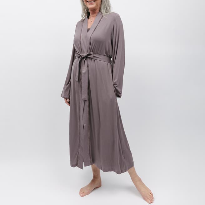 Nora Rose Brown Evette Long Dressing Gown