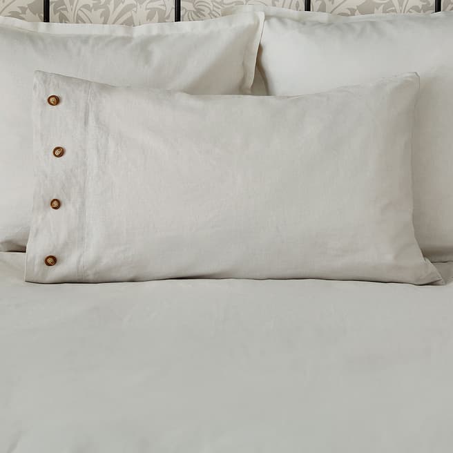 Morris & Co Linen Cotton Pillowcase, Silver