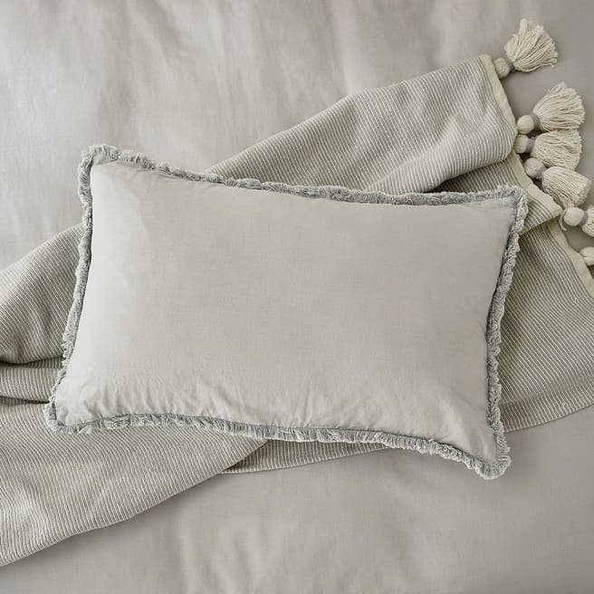 Morris & Co Linen Cotton Bed Cushion, Silver