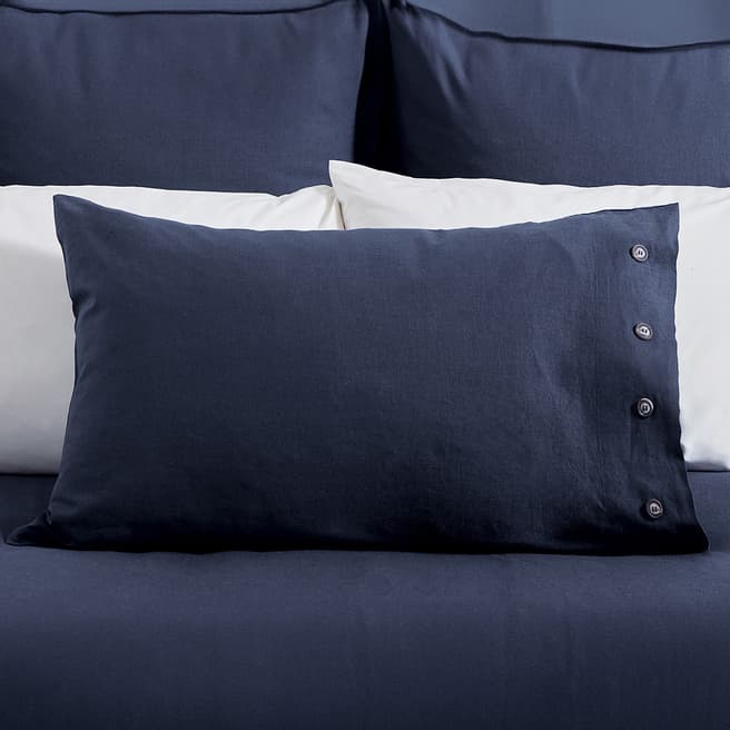 Morris & Co Linen Cotton Pillowcase, Blue