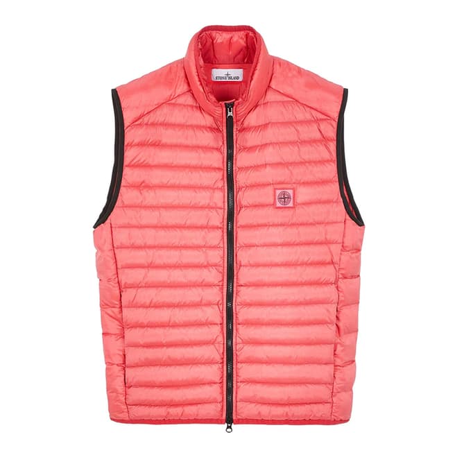 Stone Island Pink Quilted Zip Up Gilet