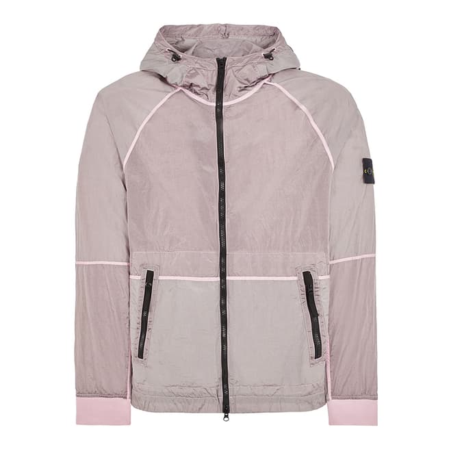 Stone Island Pink Nylon Hooded Jacket