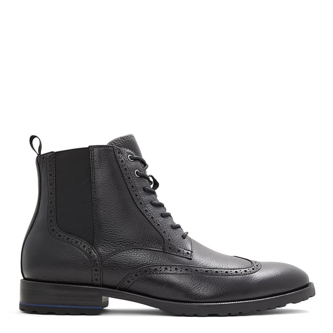 Aldo Black Salinger Leather Ankle Boots