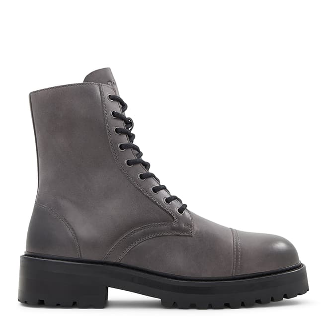 Aldo Dark Grey Northfield Leather Lace Up Boots