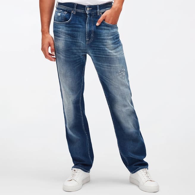7 For All Mankind Blue Cooper Stretch Jeans