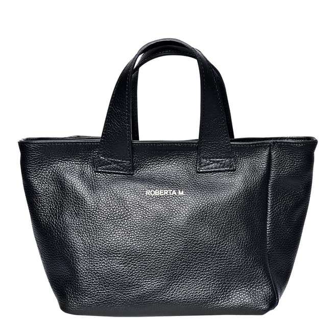 Roberta M Black Italian Leather Handbag