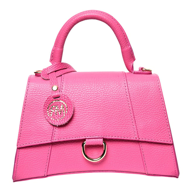 Roberta M Pink Italian Leather Crossbody bag