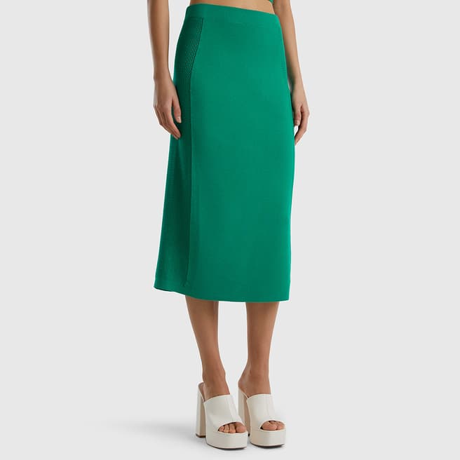United Colors of Benetton Green Midi Skirt