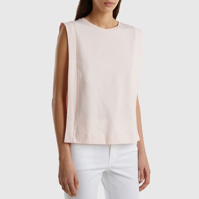 United Colors of Benetton Pink Sleeveless Cotton Top