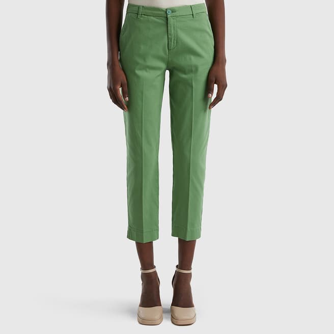 United Colors of Benetton Green Mid Waisted Trousers