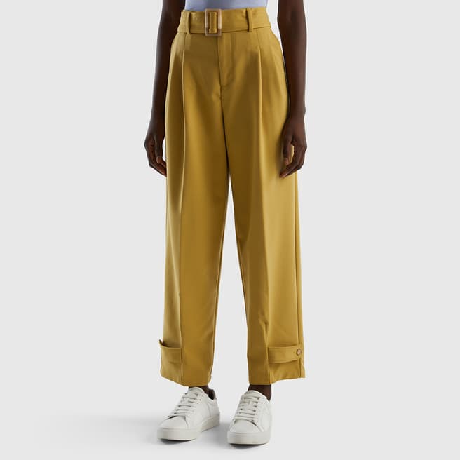 United Colors of Benetton Yellow Straight Leg Trousers