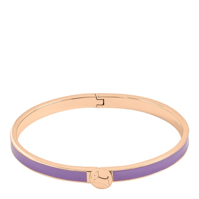 Radley 18ct Rose Gold Plated Purple Infill Bangle