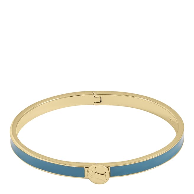 Radley 18ct Pale Gold Plated Green Infill Bangle