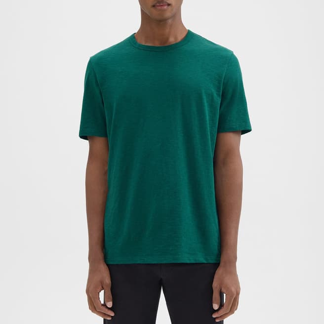 Theory Teal Essential Cotton T-Shirt