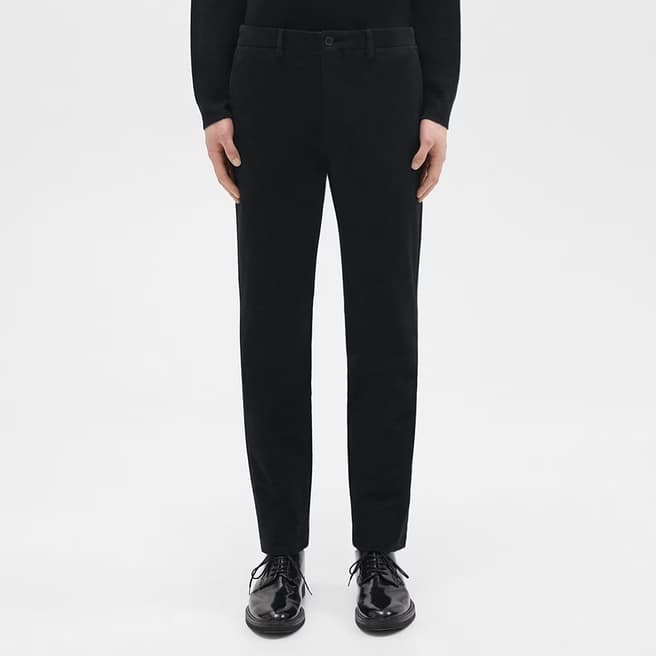 Theory Navy Zaine Stretch Cotton Blend Trousers